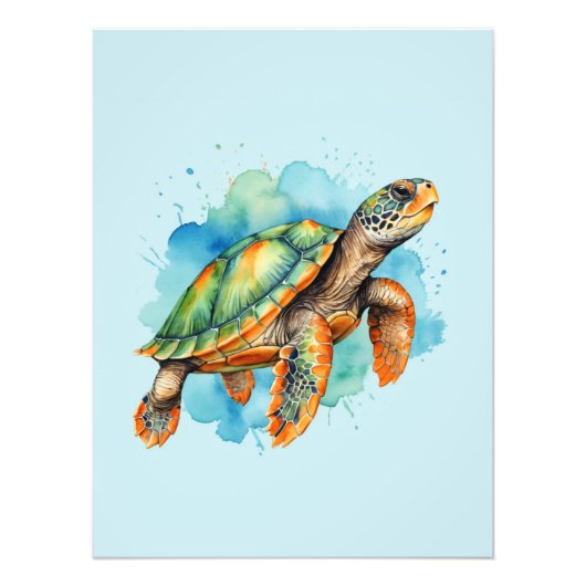 Niedliche Malerschildkröte Fotodruck (Vorne)