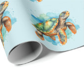 Niedliche Malerschildkröte Geschenkpapier (Rolleneckpunkt)