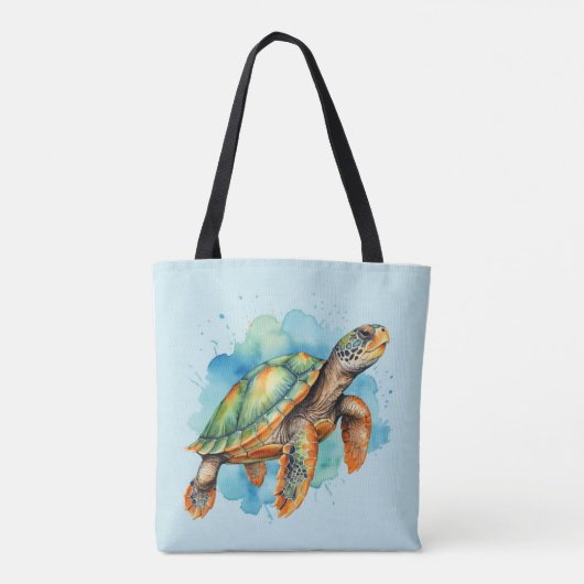 Niedliche Malerschildkröte Tasche (Rückseite)