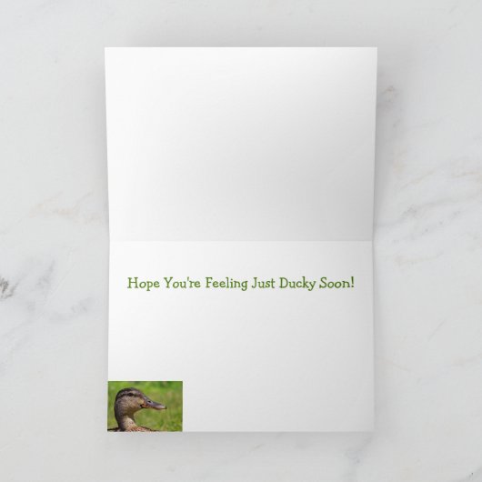 Niedliche Mallard Get Well Card Karte (Innenseite)
