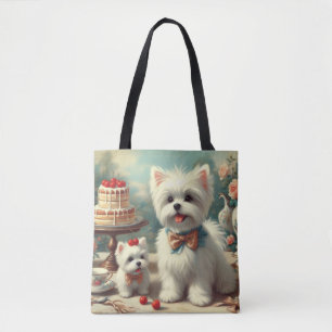 Niedliche Maltesische Welpenmalerei Tasche