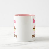 Niedliche Mama arbeitet für kleine Kuchen Zweifarbige Tasse (Mittel)