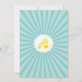 Niedliche Mama Baby Ducks Neutral Boys Babydusche Einladung (Rückseite)