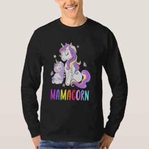 Niedliche Mama Baby Mama Unicorn Mamacorn für Dame T-Shirt