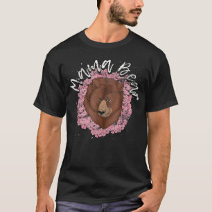 Niedliche Mama Bärenfamilie Mommy Floral Mama Bär T-Shirt