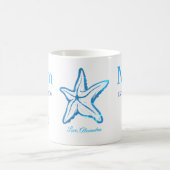 Niedliche Mama Blue Starfish Beachy Kaffee Tasse (Mittel)