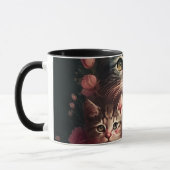Niedliche Mama Cat und Kittens Feminine Tasse (Links)