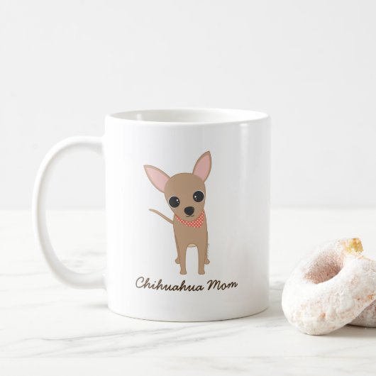 Niedliche Mama des Chihuahua-Hundes  Kaffeetasse (Mit Donut)