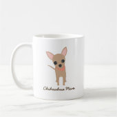 Niedliche Mama des Chihuahua-Hundes  Kaffeetasse (Links)