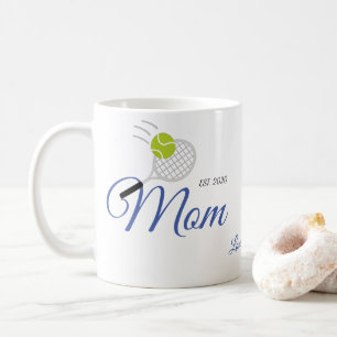 Niedliche Mama Est. Tennis Racket Ball Geschenk fü Kaffeetasse