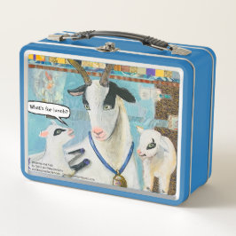 Niedliche Mama Goats Art Metal Lunch Box
