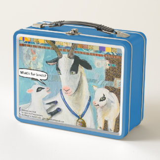 Niedliche Mama Goats Art Metal Lunch Box