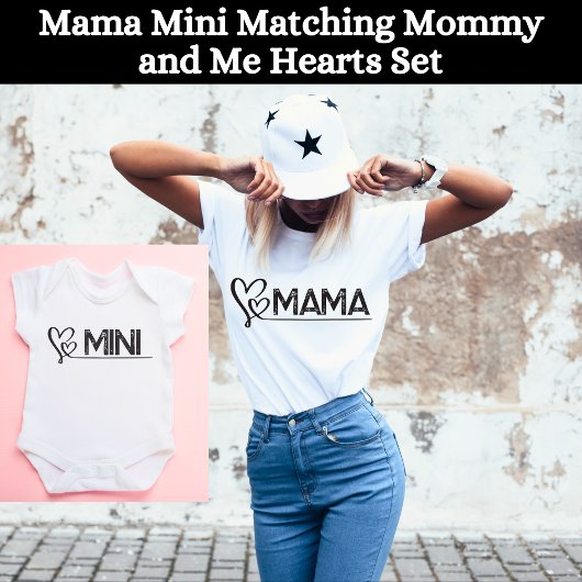 Niedliche Mama Mommy und ich höre, dass Set überei T-Shirt