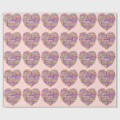 Niedliche Mama Muttertag Wort Kunst Herz Geschenkpapier (Flach)