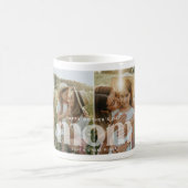 Niedliche Mama Overlay Typografie 4 Foto Kaffeetasse (Mittel)