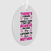 niedliche Mama Stimmung fügen Text Weihnachtsschmu Ornament (Vorderseite)