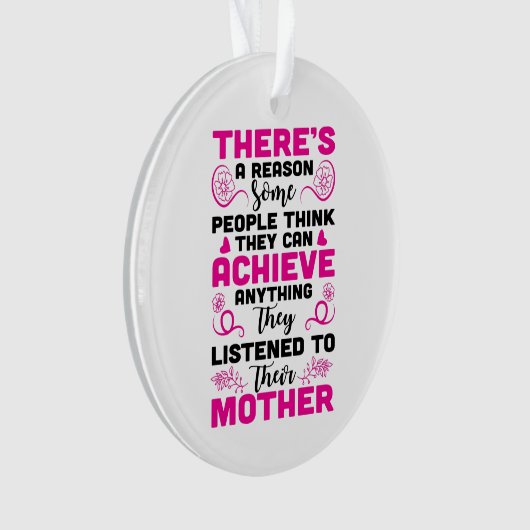 niedliche Mama Stimmung fügen Text Weihnachtsschmu Ornament (Vorderseite)