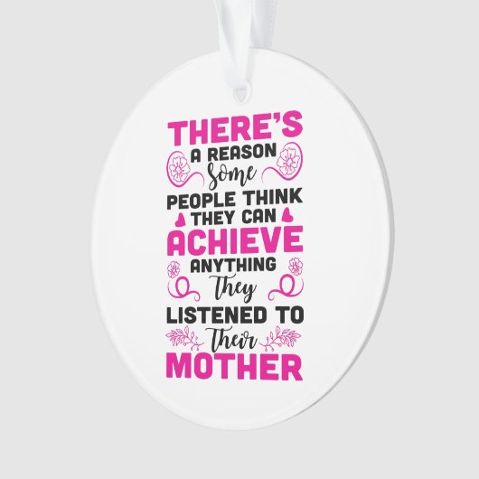 niedliche Mama Stimmung fügen Text Weihnachtsschmu Ornament (Vorderseite)