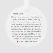 Niedliche Mama Typografie Brief Personalisiert Ornament (Vorderseite)