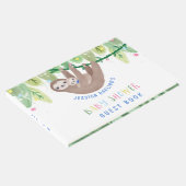 Niedliche Mama und Baby Boy Sloth Gästebuch (Ecke)