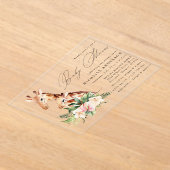 Niedliche Mama und Baby Giraffe Kinderdusche Acryleinladungen (Ablage )