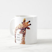 Niedliche Mama und Baby Giraffen Mütter Tag Kaffeetasse (Vorderseite Links)