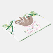 Niedliche Mama und Baby Sloth Gästebuch (Ecke)