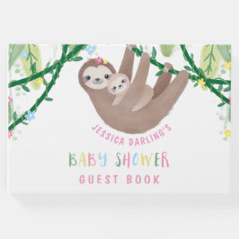 Niedliche Mama und Baby Sloth Gästebuch