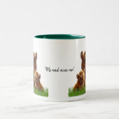 Niedliche Mama und Baby Tiger Personalisiert Zweifarbige Tasse (Mittel)