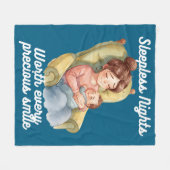 Niedliche Mama und Babydecke Fleecedecke (Vorderseite (Horizontal))