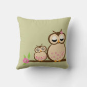 Niedliche Mama- und Babyeule Kissen (Rückseite)