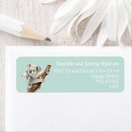 Niedliche Mama und Babywasserfarbe Koala auf hellg