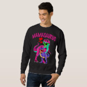 Niedliche Mama und Kind T-Rex Dinosaurier Sweatshirt (Vorne ganz)
