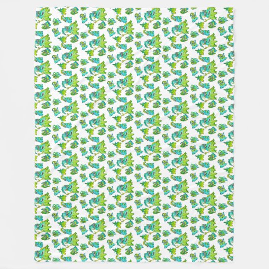 Niedliche Mama und Kinder Fleecedecke (Vorderseite)