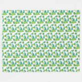 Niedliche Mama und Kinder Fleecedecke (Vorderseite (Horizontal))