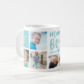 Niedliche Mama von Boys Foto Collage Kaffeetasse (Vorderseite Links)