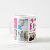 Niedliche Mama von Boys Foto Collage Kaffeetasse (Vorderseite Links)