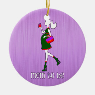 Niedliche Mama, zum personalisiertes Keramik Ornament
