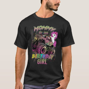 Niedliche Mami eines Monster Truck Girl Geburtstag T-Shirt