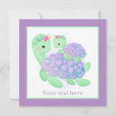 niedliche Mami- und Babyschildkröte Mitteilungskarte (Vorderseite)