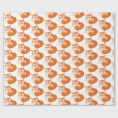 Niedliche Mami- und Mädchenfutterpackung Geschenkpapier (Flach)