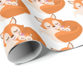 Niedliche Mami- und Mädchenfutterpackung Geschenkpapier (Rolleneckpunkt)