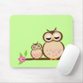Niedliche Mamma- und Babyeule Mousepad (Mit Mouse)