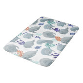 Niedliche Manateure mit Bläschen-Muster Badematte (Schrägansicht)