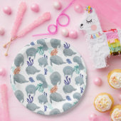 Niedliche Manateure mit Bläschen - weiß Pappteller (Party)