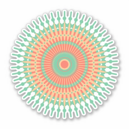 Niedliche Mandala Kunst Aufkleber (Vorderseite)