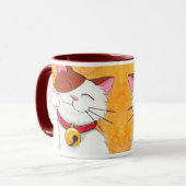 Niedliche Maneki Neko glückliche Kaliko-Katze Tasse (Vorderseite Links)