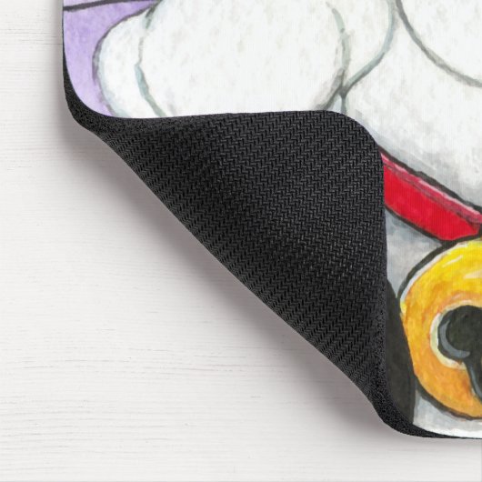 Niedliche Maneki Neko glückliche Tuxedo-Katze Mousepad (Ecke)