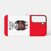 Niedliche Manga Black Nurse Brown Hair und Augen C Samsung Galaxy Hülle (Rückseite (Horizontal))