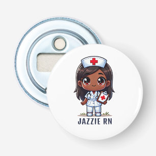 Niedliche Manga Black Nurse Karikatur Personalisie Flaschenöffner